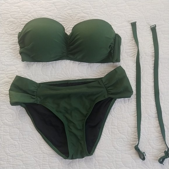 DONATED Green Convertible Bikini Set Size XS-Small - Picture 1 of 10